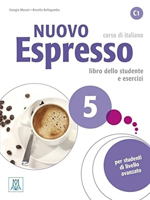 کتاب ایتالیایی نوو اسپرسو پنج Nuovo Espresso 5 Libro Studente C1 +DVD