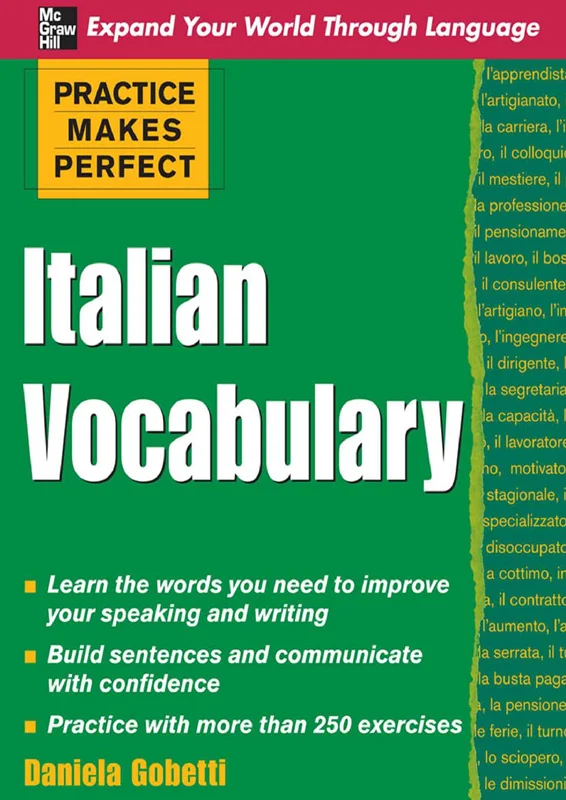 کتاب لغات ایتالیایی Practice Makes Perfect Italian Vocabulary ایتالین وکبیولری