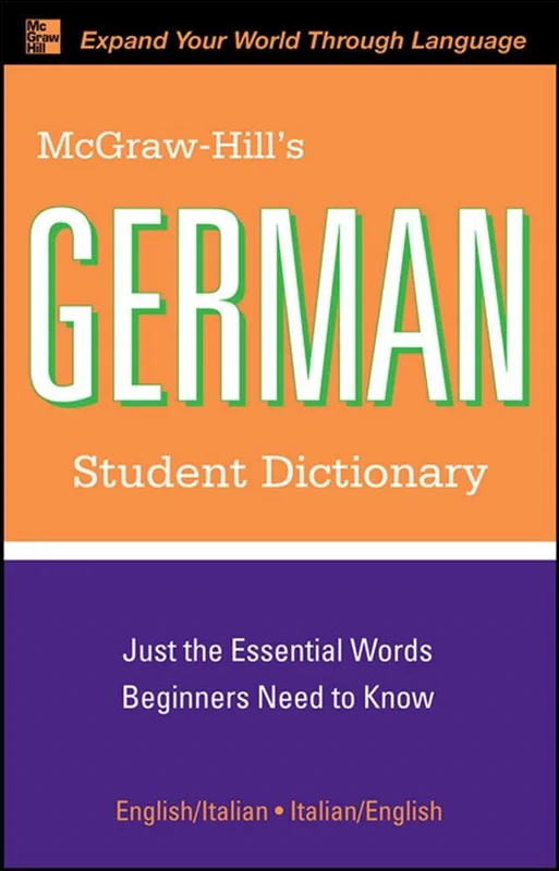 کتاب دیکشنری آلمانی انگلیسی McGraw Hills German Student Dictionary