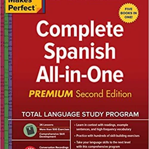 کتاب زبان اسپانیایی Practice Makes Perfect Complete Spanish All in One Premium Second Edition