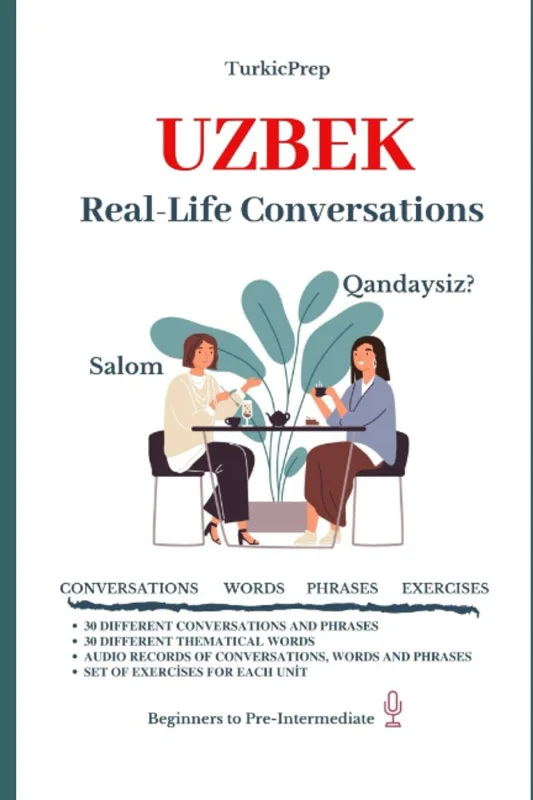 کتاب مکالمه ازبکی Uzbek Real Life Conversation for Beginners