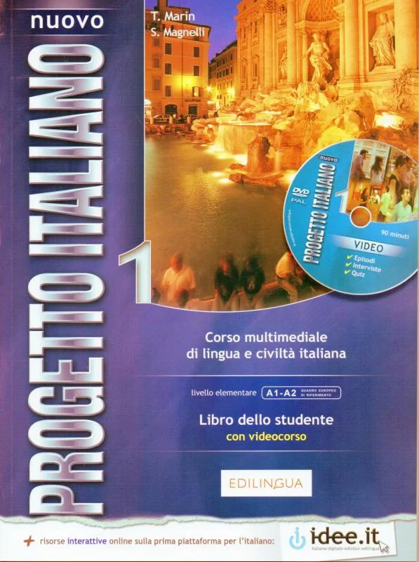 کتاب ایتالیایی نوو پروجتو یک Nuovo progetto italiano 1