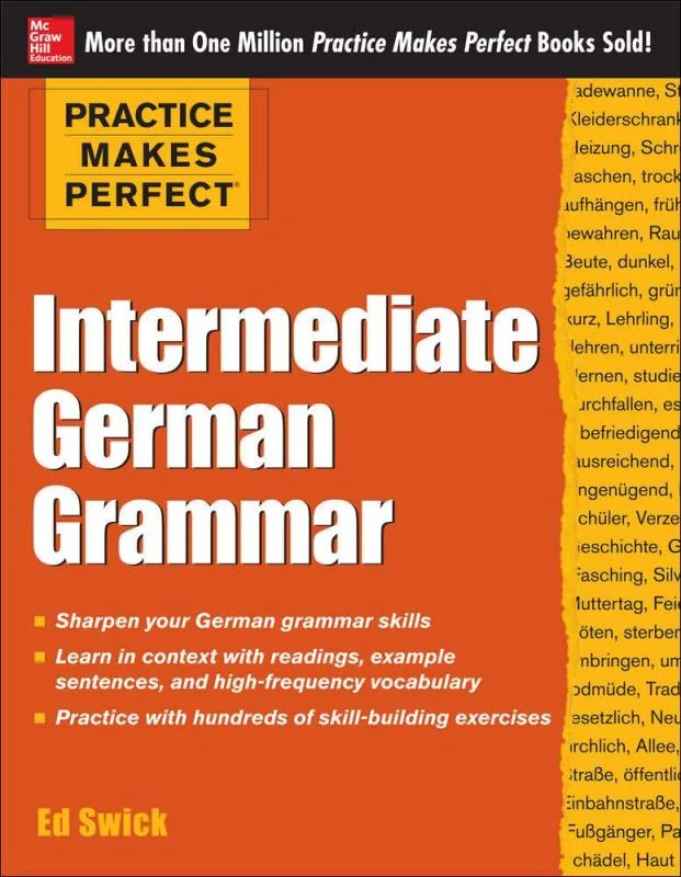 کتاب آلمانی اینترمدیت جرمن گرامر Practice Makes Perfect Intermediate German Grammar