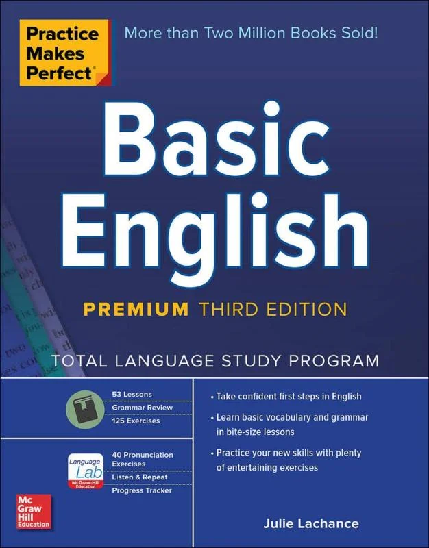 خرید کتاب انگلیسی بیسیک انگلیش Practice Makes Perfect Basic English Premium Third Edition