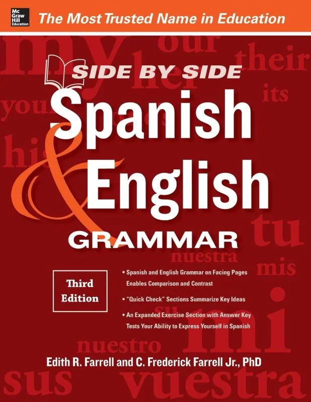کتاب اسپانیایی Side by Side Spanish and English Grammar