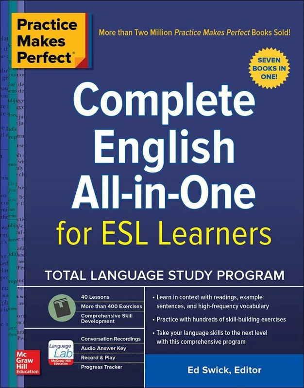 کتاب انگلیسی کامپلیت انگلیش آل این وان Practice Makes Perfect Complete English All in One for ESL Learners